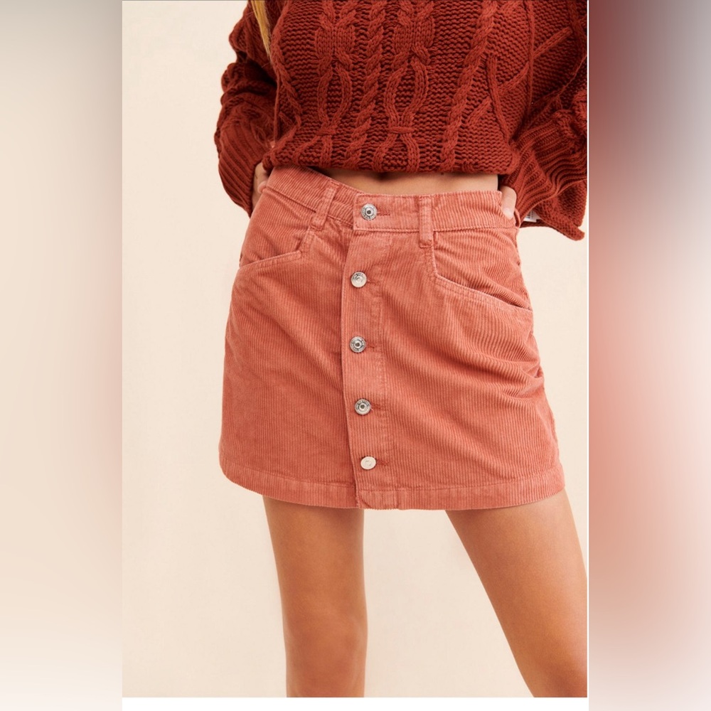 Free People  Ray Cord  Mini Skirt - Picture 4 of 8